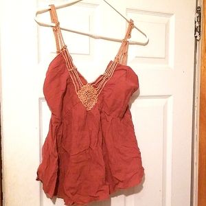 COPY - 100% Cotton Boho Tank with Woven String Straps